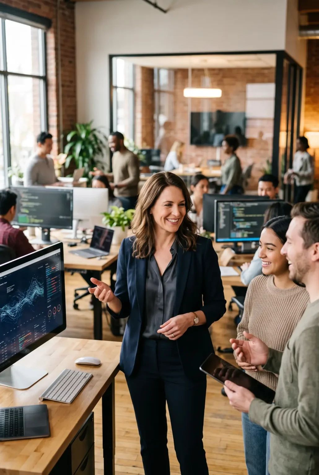 a business owners reviewing their daily tasks while being financially stress free thanks to stone pillars wealth management business owner strategies